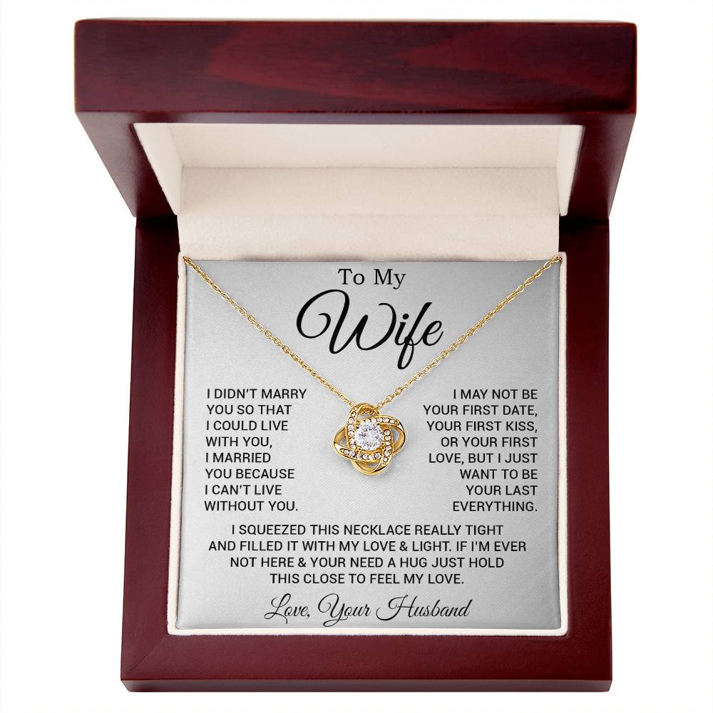 To My Wife Necklace, Gift For Wife, Anniversary Gift For Wife, Necklace For Wife 25_2_White