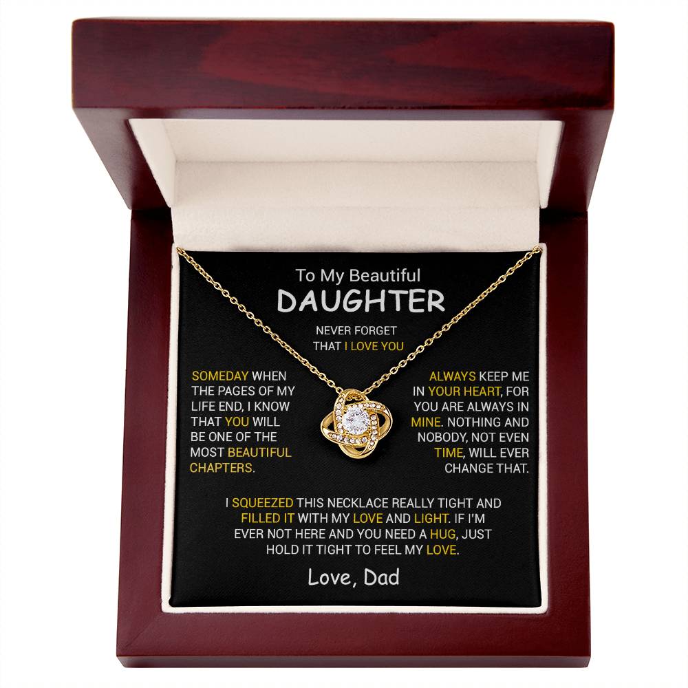 To My Daughter Necklace, Daughter Father Necklace, Daughter Gift From Dad 26_12_Black