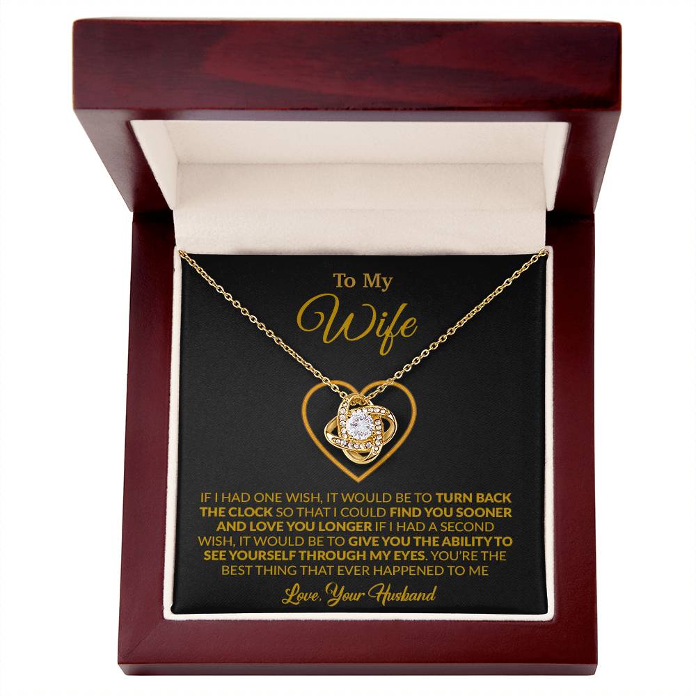 To My Wife Necklace, Gift For Wife, Anniversary Gift For Wife, Necklace For Wife 13_1_Gold