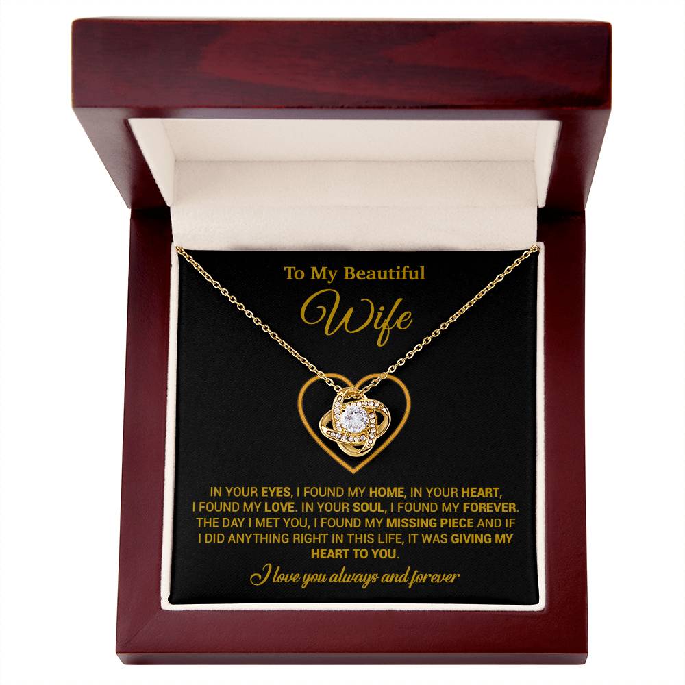 To My Wife Necklace, Gift For Wife, Anniversary Gift For Wife, Necklace For Wife 5_2_Gold