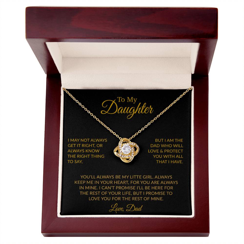 To My Daughter Necklace Gift for Daughter from Dad,Daughter Father Necklace 17_6_Gold