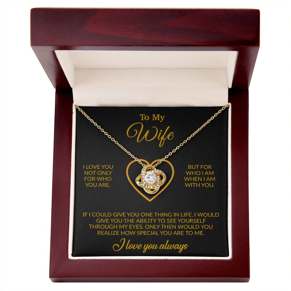 To My Wife Necklace, Gift For Wife, Anniversary Gift For Wife, Necklace For Wife 10_6_Gold