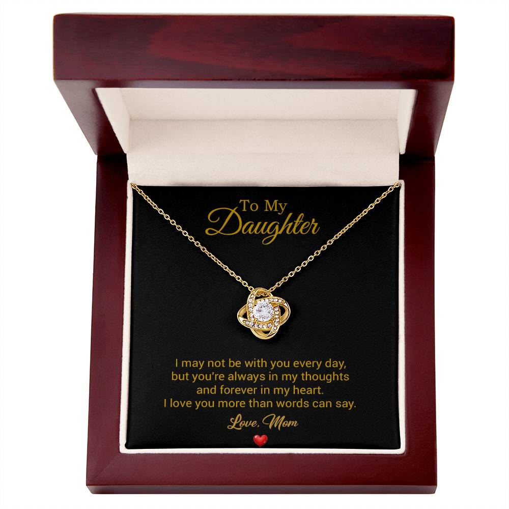 To My Daughter Necklace, Gift For Daughter From Mom, Daughter Mother Necklace 3_8_Gold