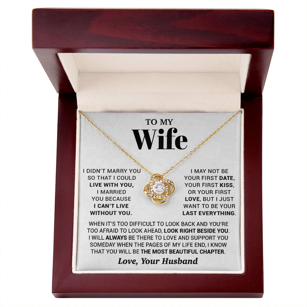 To My Wife Necklace, Christmas Gifts For Women, Anniversary Gift For Wife 28_9_White
