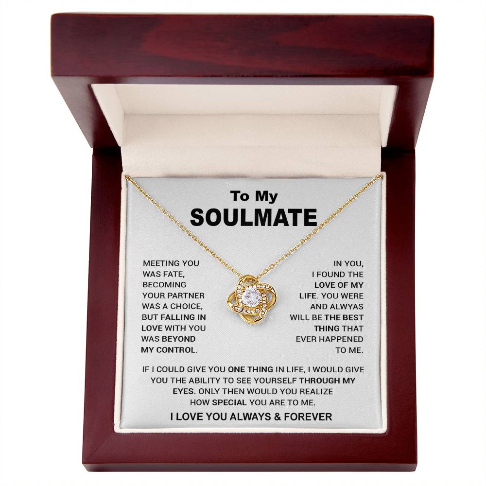 To My Soulmate Necklace, Soulmate Gift, Gift For Girlfriend, Christmas Gift 10_12_White