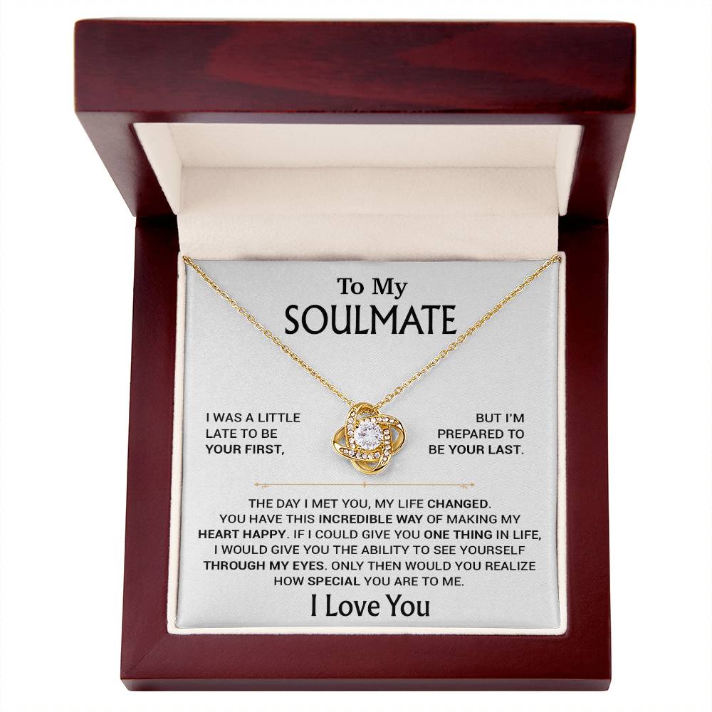 To My Soulmate Necklace, Soulmate Gift, Gift For Girlfriend, Christmas Gift 23_8_White