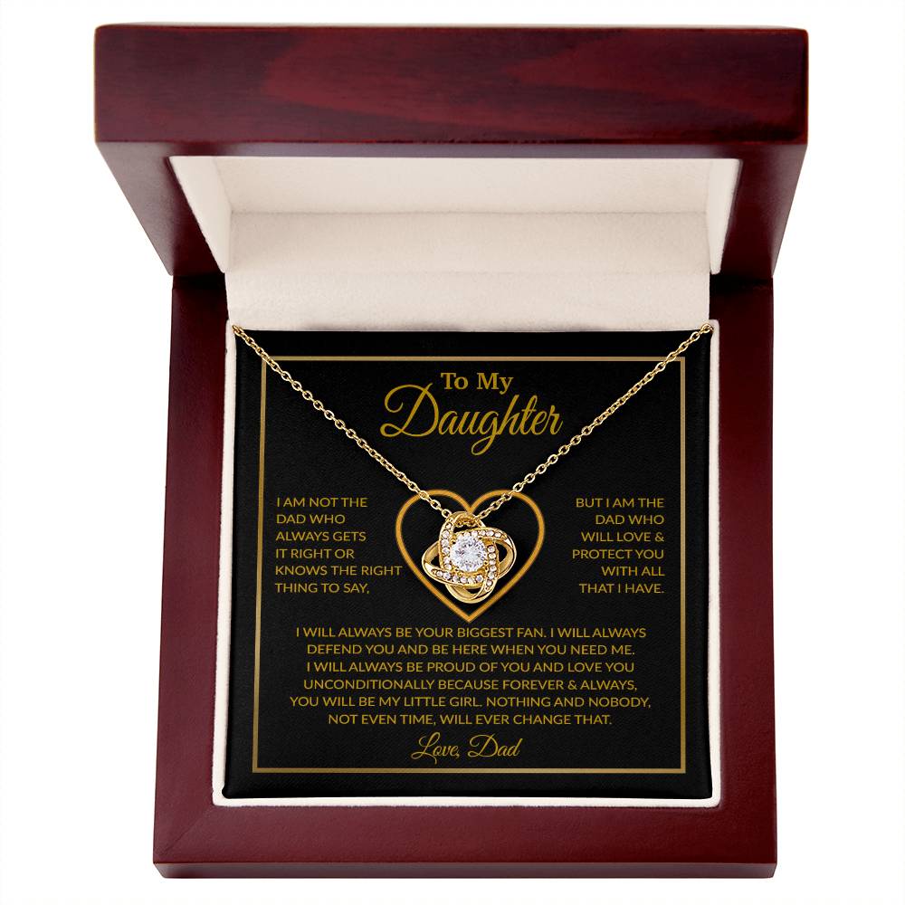 To My Daughter Necklace, Gift For Daughter From Dad, Daughter Father Necklace 6_12_Gold