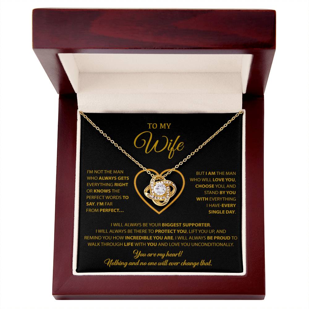To My Wife Necklace, Gift For Wife, Anniversary Gift For Wife, Necklace For Wife 14_1_Gold