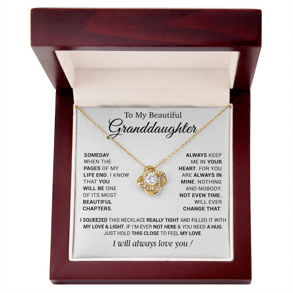 To My Granddaughter Necklace, Birthday Gift For Granddaughter From Grandpa