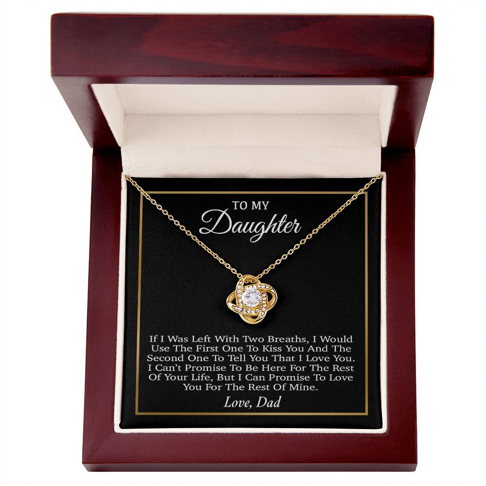 To My Daughter Necklace, Gift for Daughter from Dad, Father Daughter Necklace 31_3_Black