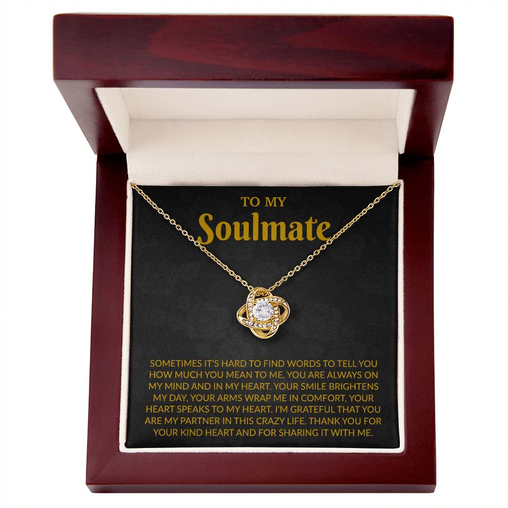 To My Soulmate Necklace, Anniversary Gift for Her, Gifts for Wife, Gifts for Girlfriend_Gold