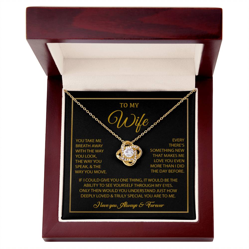 To My Wife Necklace, Gift For Wife, Anniversary Gift For Wife, Necklace For Wife 25_7_Gold