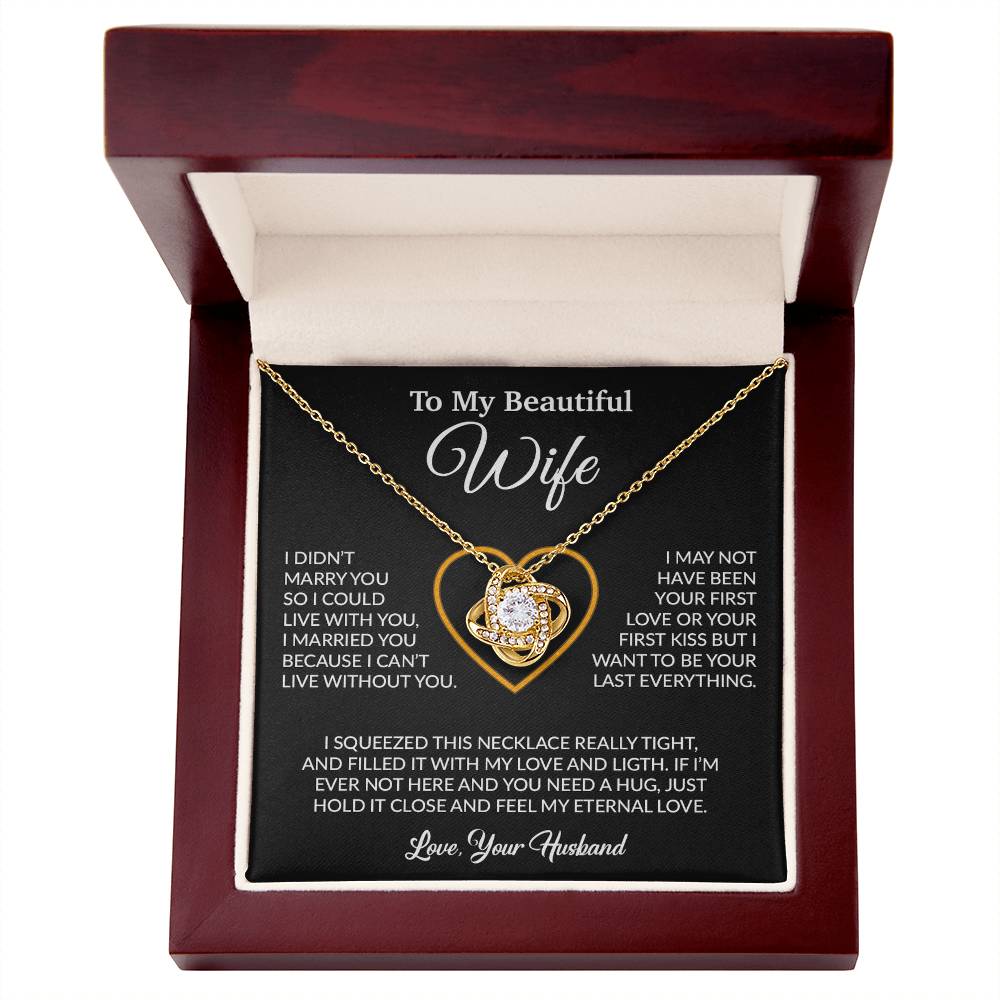 To My Wife Necklace, Gift For Wife, Anniversary Gift For Wife, Necklace For Wife 23_2_Black
