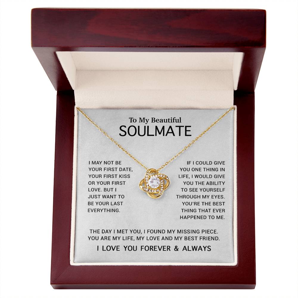 To My Soulmate Necklace, Gift For Soulmate, Anniversary Gift, Birthday Gift 4_5_White