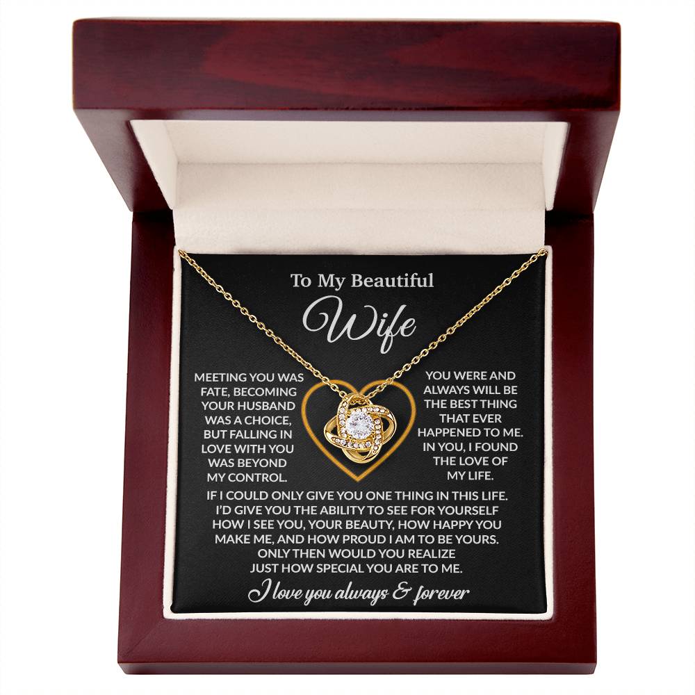 To My Wife Necklace, Wife Gift from Husband, Christmas Gift 27_11_Black