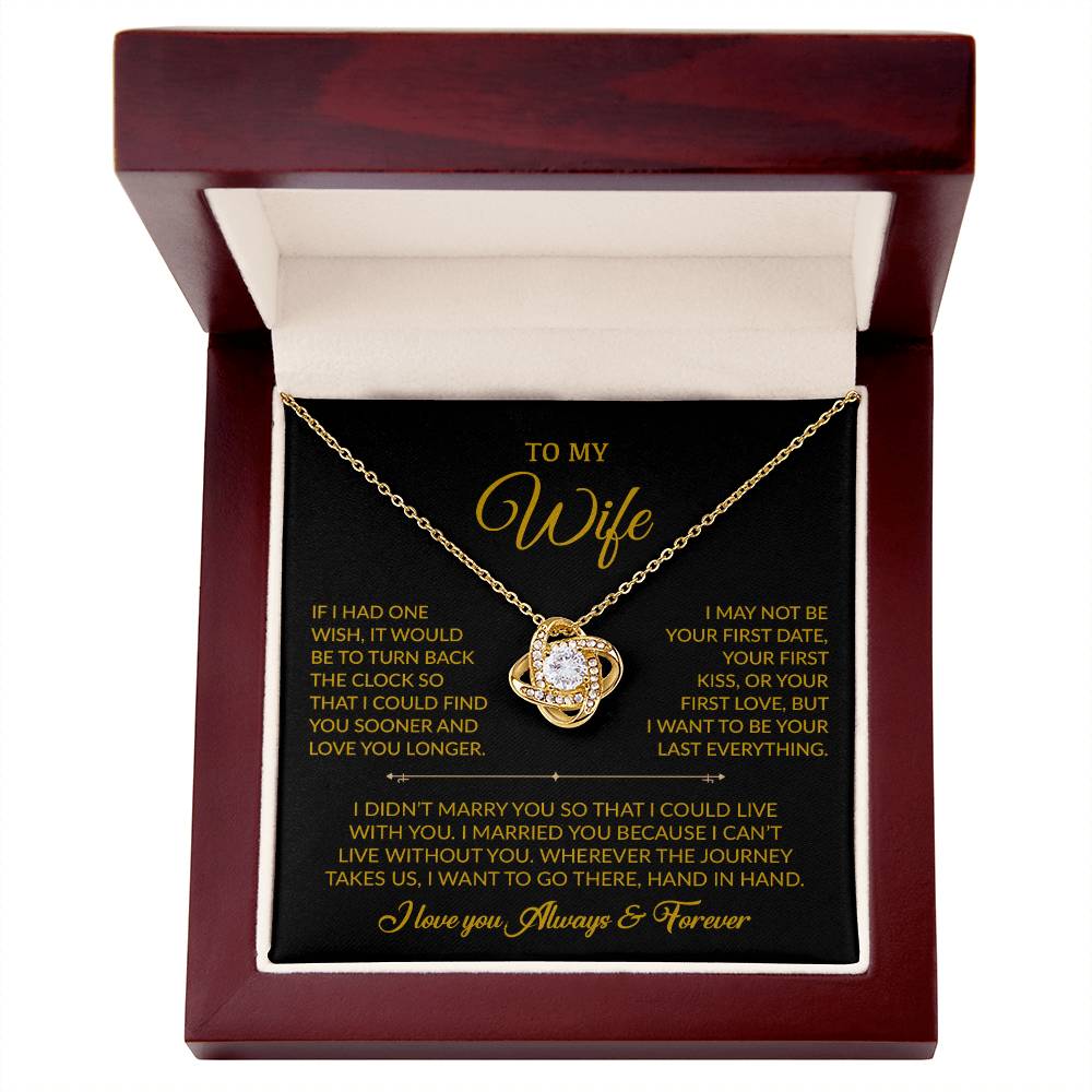 To My Wife Necklace, Gift For Wife, Anniversary Gift For Wife, Necklace For Wife 5_8_Gold