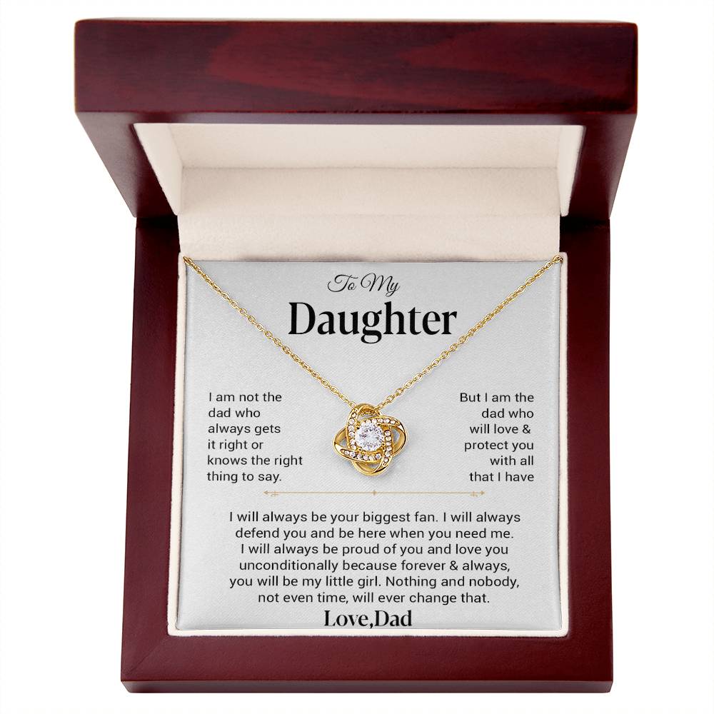 To My Daughter Necklace, Gift for Daughter from Dad, Father Daughter Necklace 21_11_White
