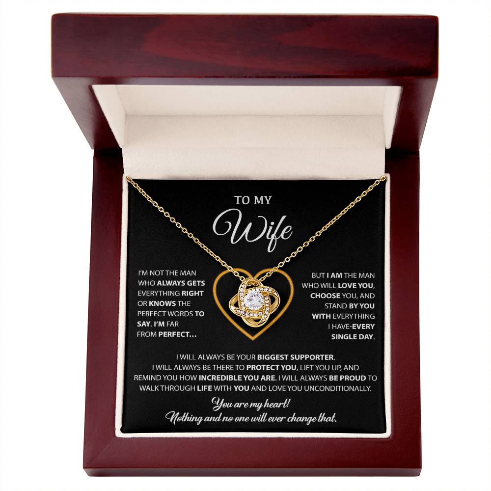 To My Wife Necklace, Gift For Wife, Anniversary Gift For Wife, Necklace For Wife 14_1_Black