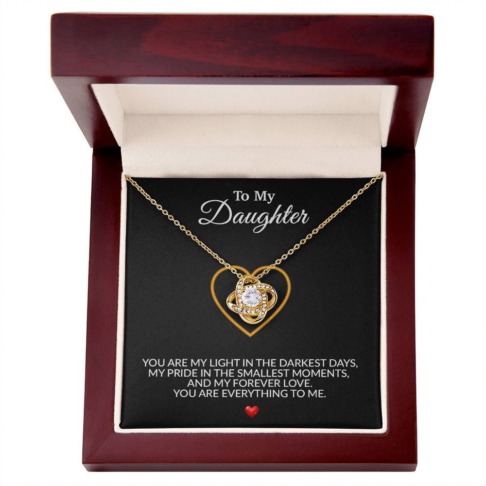To My Daughter Necklace, Gift for Daughter from Dad, Father Daughter Necklace 16_8_Black