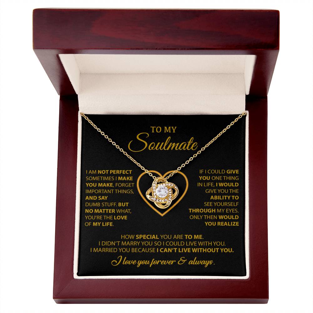 To My Soulmate Necklace, Gift For Wife From Husband, Valentines Gift For Wife 12_2_Gold