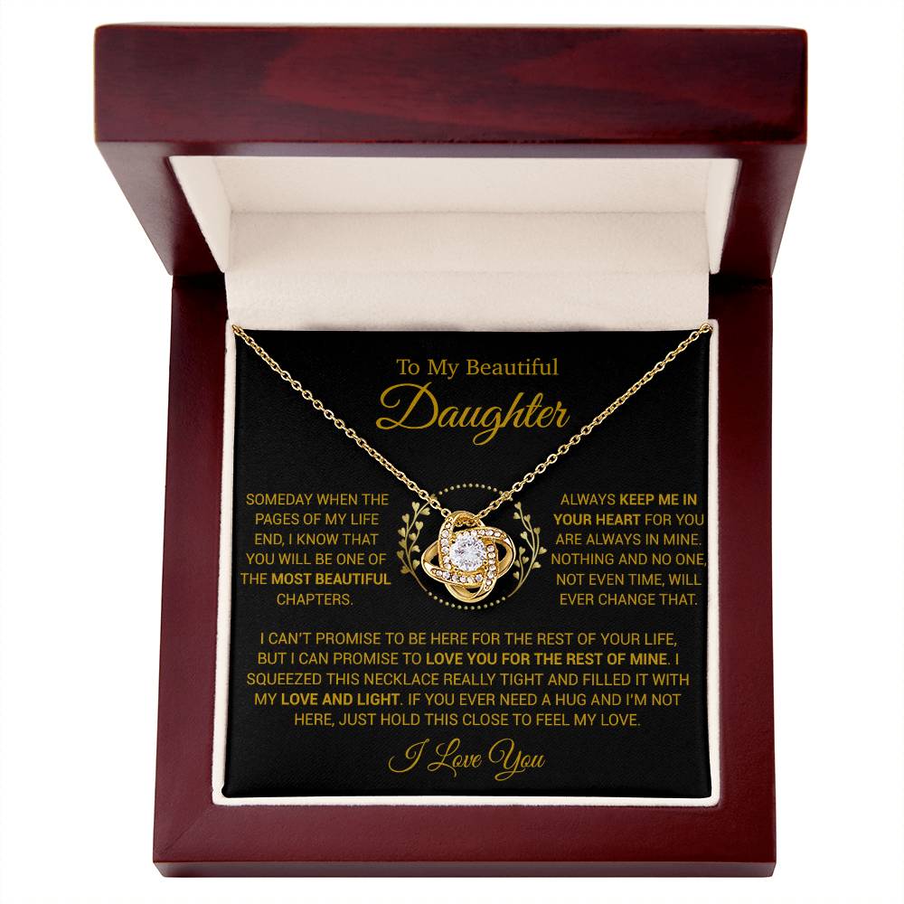 To My Daughter Necklace, Gift for Daughter from Dad, Daughter Father Necklace 17_12_Gold