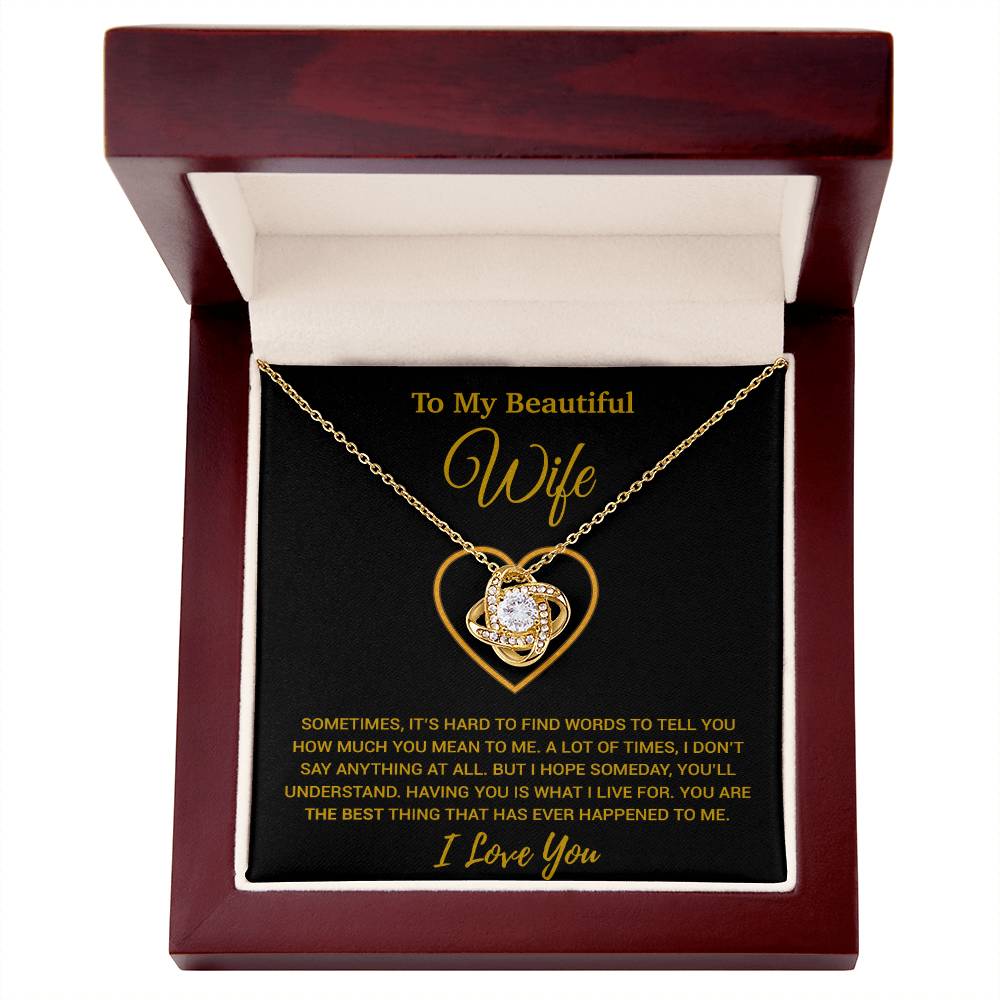 To My Wife Necklace, Christmas Gifts For Women, Anniversary Gift For Wife 22_11_Gold