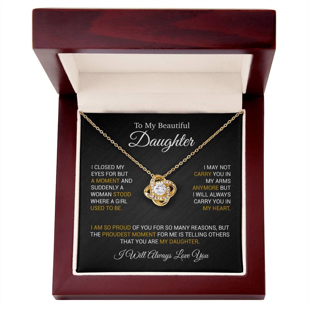 To My Daughter Necklace, Daughter Father Necklace, Daughter Gift From Dad 2_6_Black