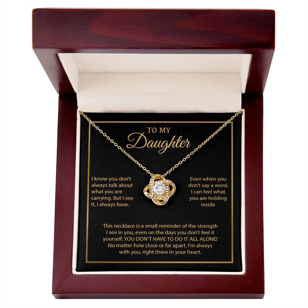To My Daughter Necklace, Gift for Daughter from Mom, Daughter Mother Necklace 24_3_Gold