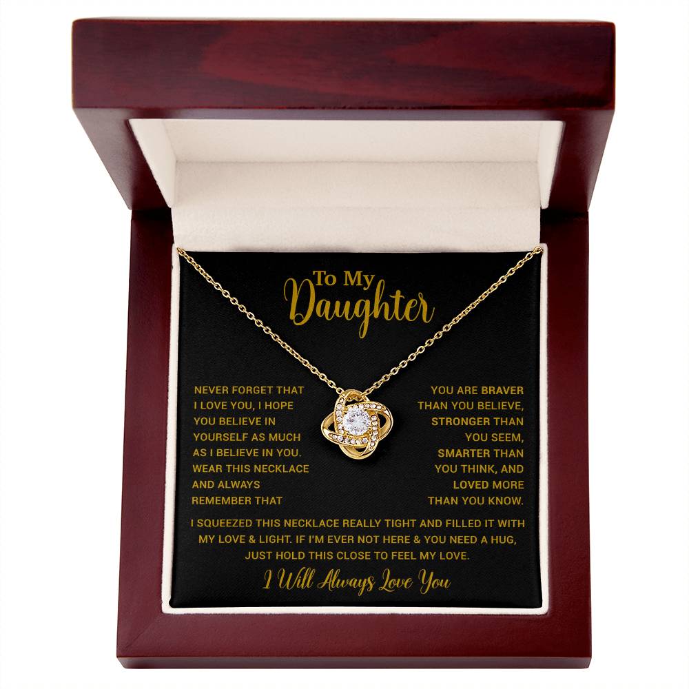 To My Daughter Necklace Gift for Daughter from Dad,Daughter Father Necklace 16_4_Gold