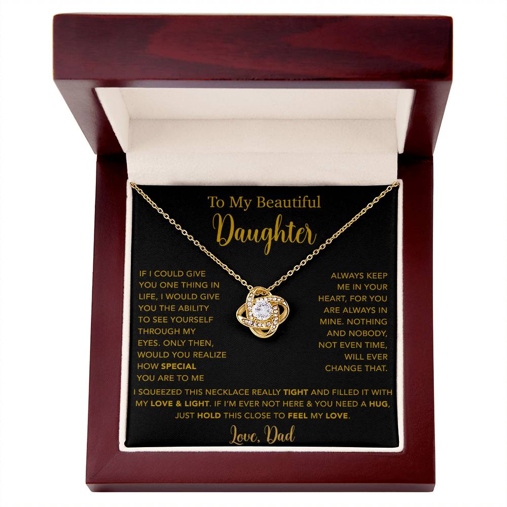 To My Daughter Necklace, Gift for Daughter from Dad, Father Daughter Necklace  4_5_Gold