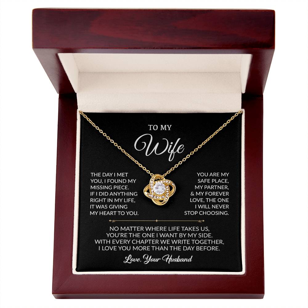 To My Wife Necklace, Gift For Wife, Anniversary Gift For Wife, Necklace For Wife 19_8_Black