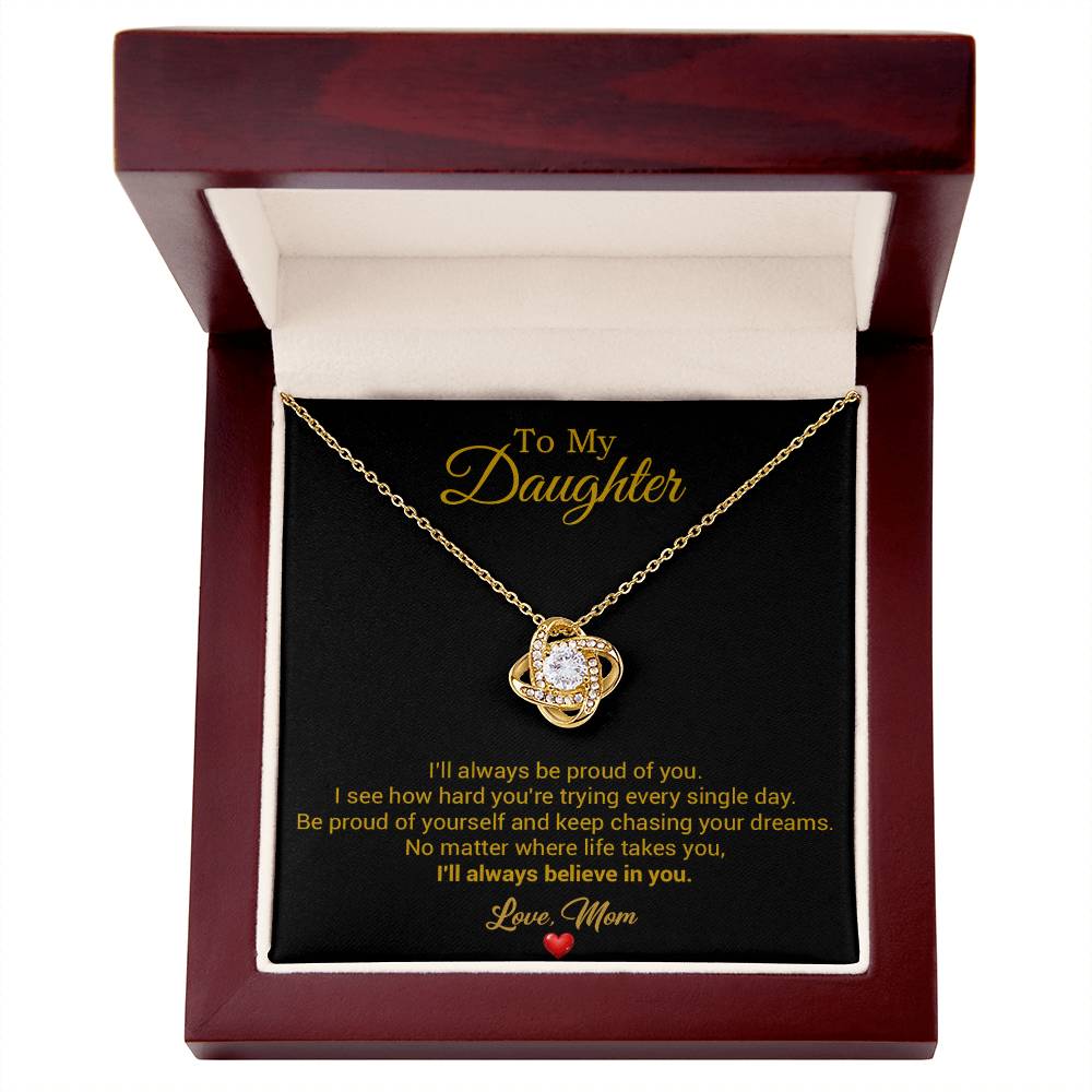 To My Daughter Necklace, Gift For Daughter From Dad, Daughter Father Necklace 2_8_Gold