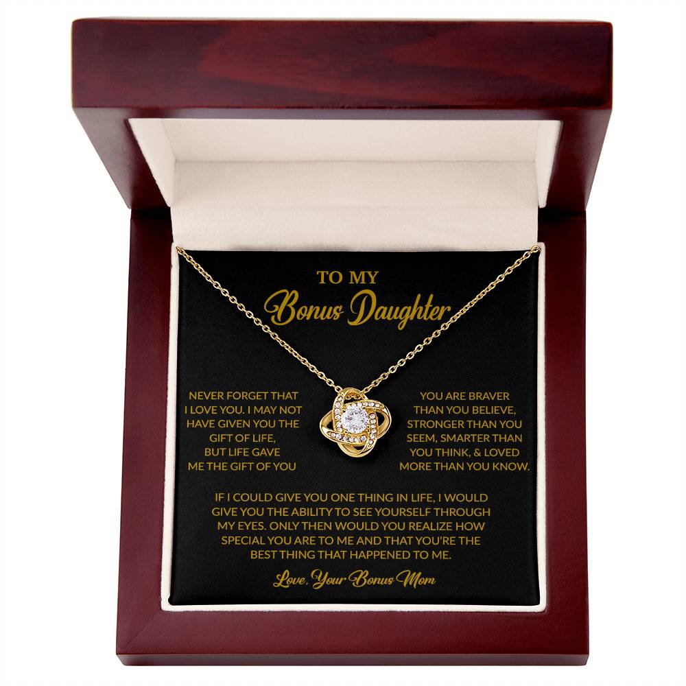 To My Bonus Daughter Necklace, Gift for Bonus Daughter, Step Daughter Birthday 5_6_Gold