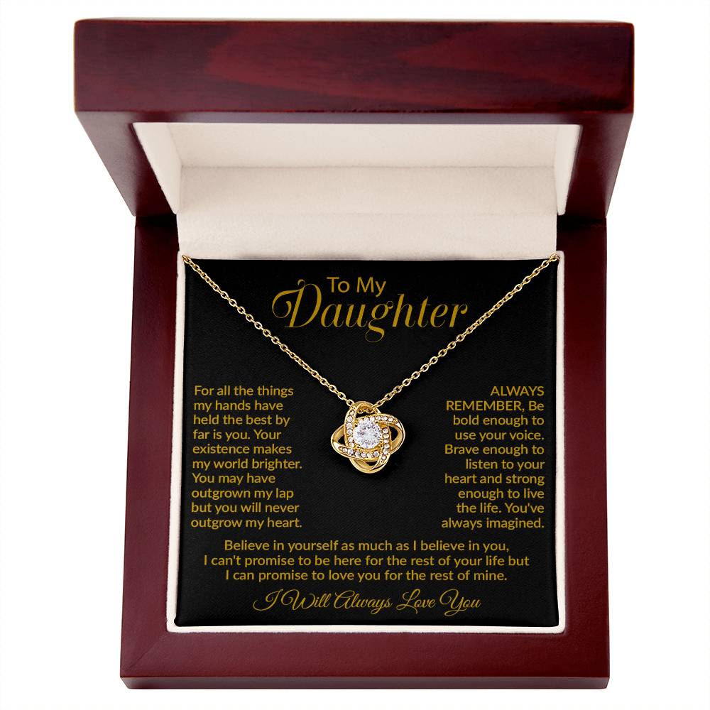 To My Daughter Necklace, Gift for Daughter from Dad, Daughter Father Necklace 6_10_Gold