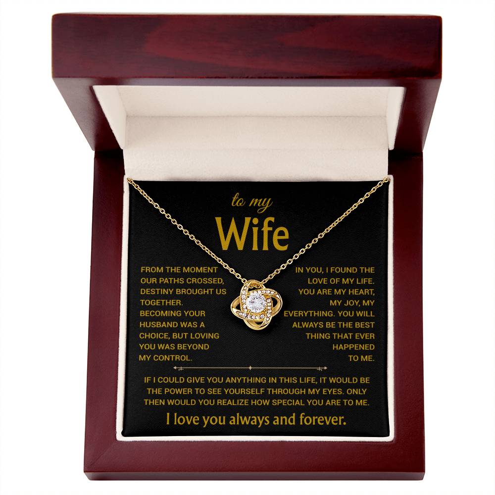 To My Wife Necklace, Christmas Gifts For Women, Anniversary Gift For Wife 6_1_Gold