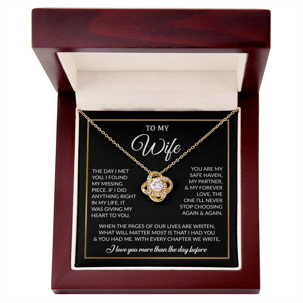 To My Wife Necklace, Gift For Wife, Anniversary Gift For Wife, Necklace For Wife 26_7_Black