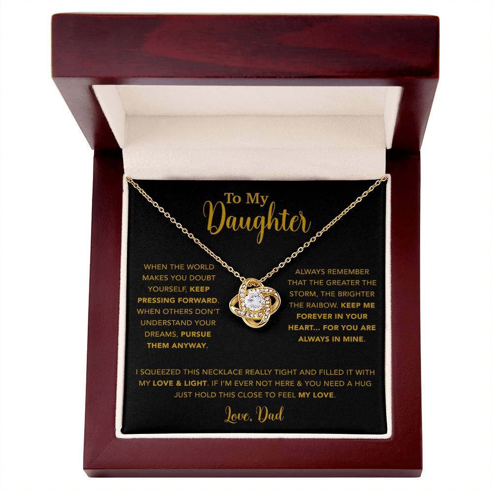 To My Daughter Necklace Gift for Daughter from Dad,Daughter Father Necklace 5_5_Gold