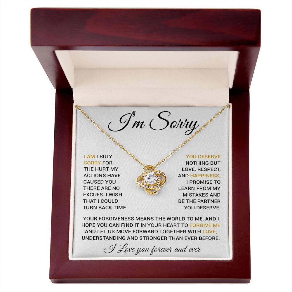 I_m Sorry Gift Apology Gift Necklace For Her, Wife, Girlfriend, Friend, Forgive