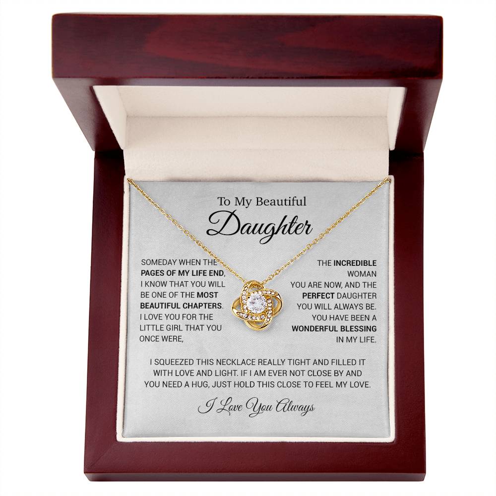 To My Daughter Necklace, Daughter Father Necklace, Daughter Gift From Dad 4_6_White