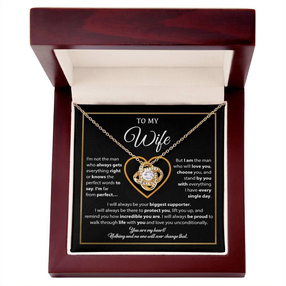 To My Wife Necklace, Gift For Wife, Anniversary Gift For Wife, Necklace For Wife 29_1_Black