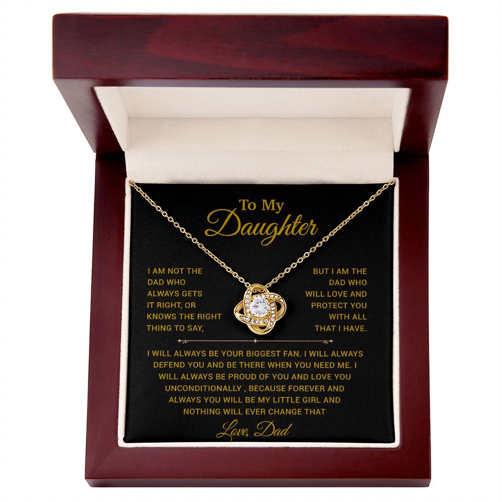 To My Daughter Necklace, Gift for Daughter from Dad, Father Daughter Necklace 23_11_Gold