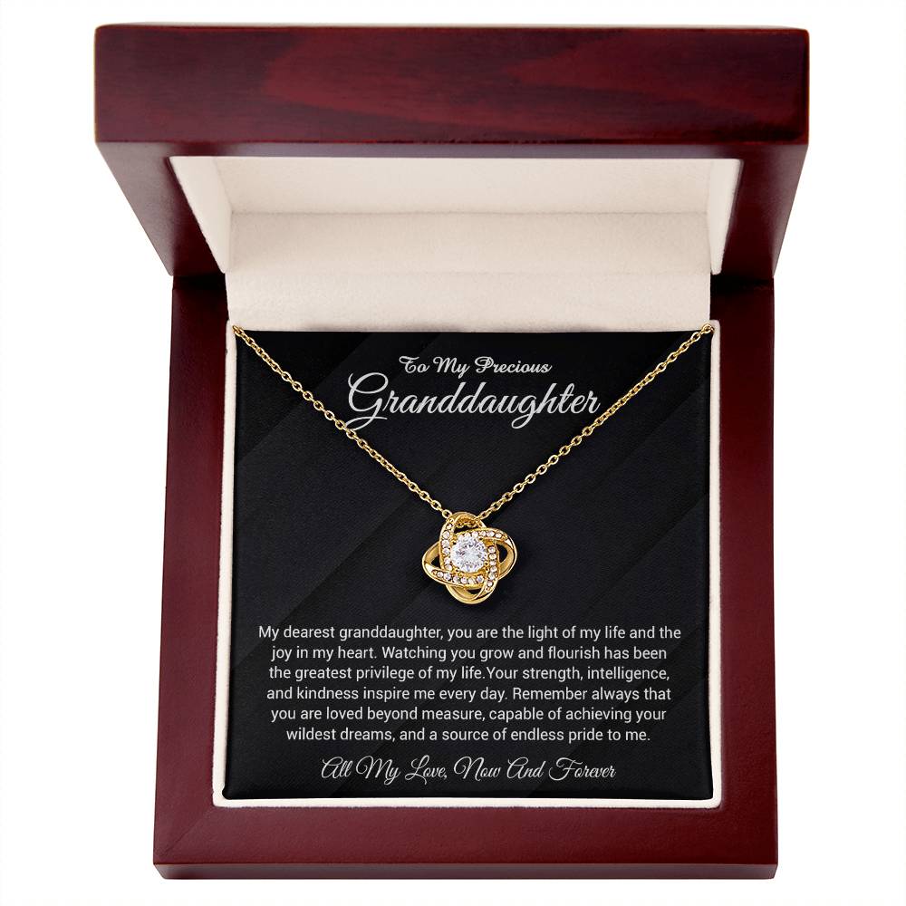 To My Granddaughter Necklace, Gift From Grandmother to Granddaughter Necklace