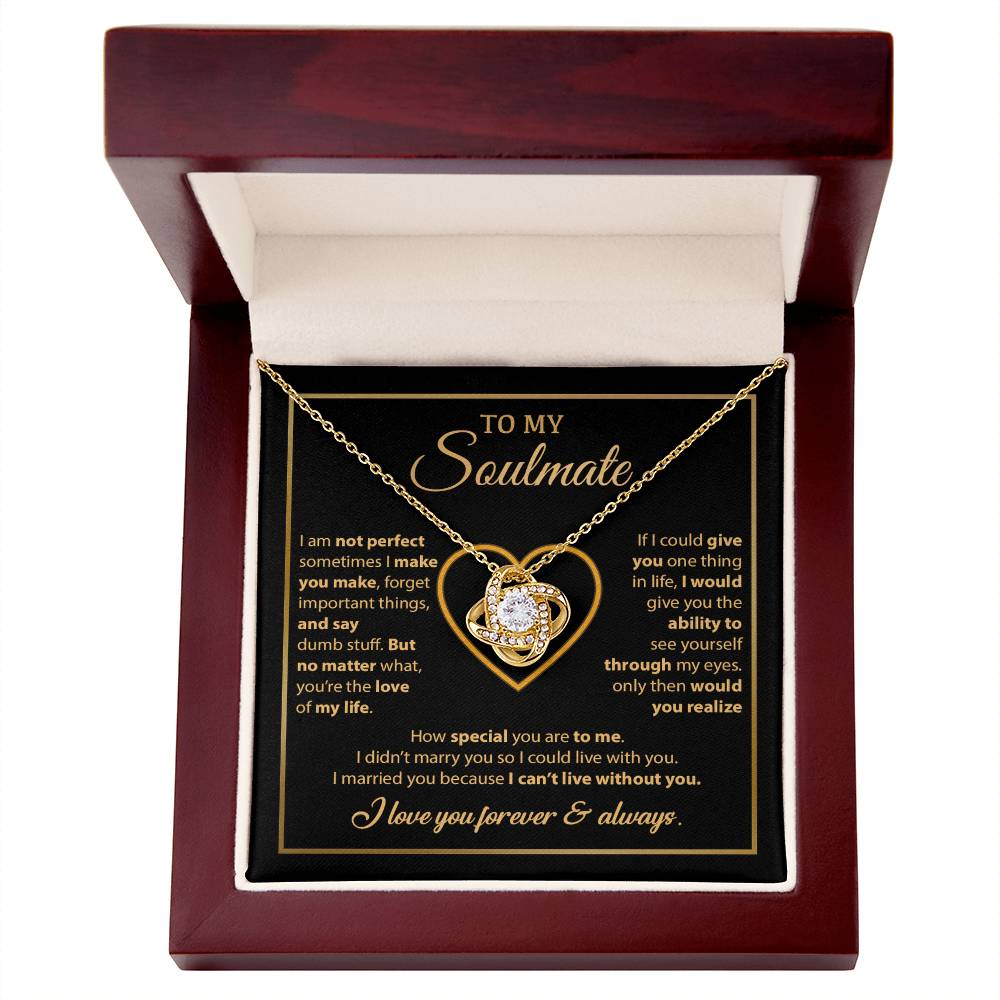 To My Soulmate Necklace, Gift For Wife From Husband, Valentines Gift For Wife 11_2_Gold