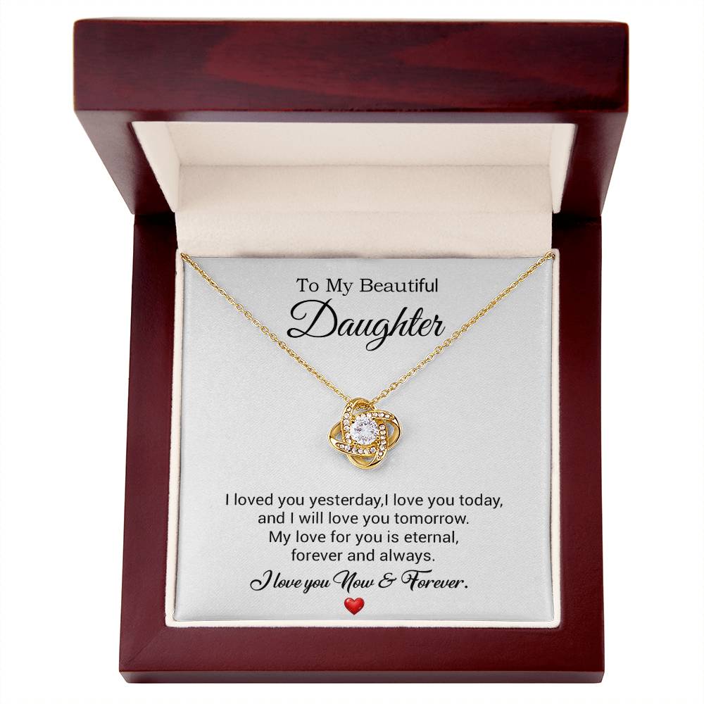 To My Daughter Necklace, Gift For Daughter From Dad, Daughter Father Necklace 30_7_White