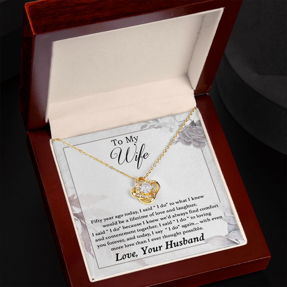 To My Wife Necklace Romantic 50 Years 50th Wedding Anniversary Gift