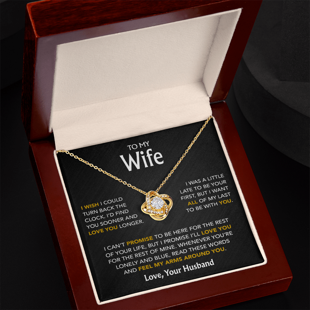 To My Wife Necklace, Gift For Wife, Anniversary Gift For Wife, Necklace For Wife 20_5_Black