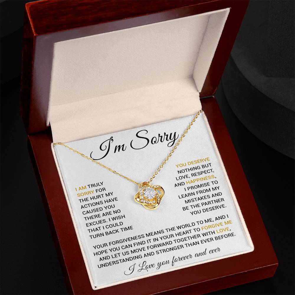 I_m Sorry Gift Apology Gift Necklace For Her, Wife, Girlfriend, Friend, Forgive