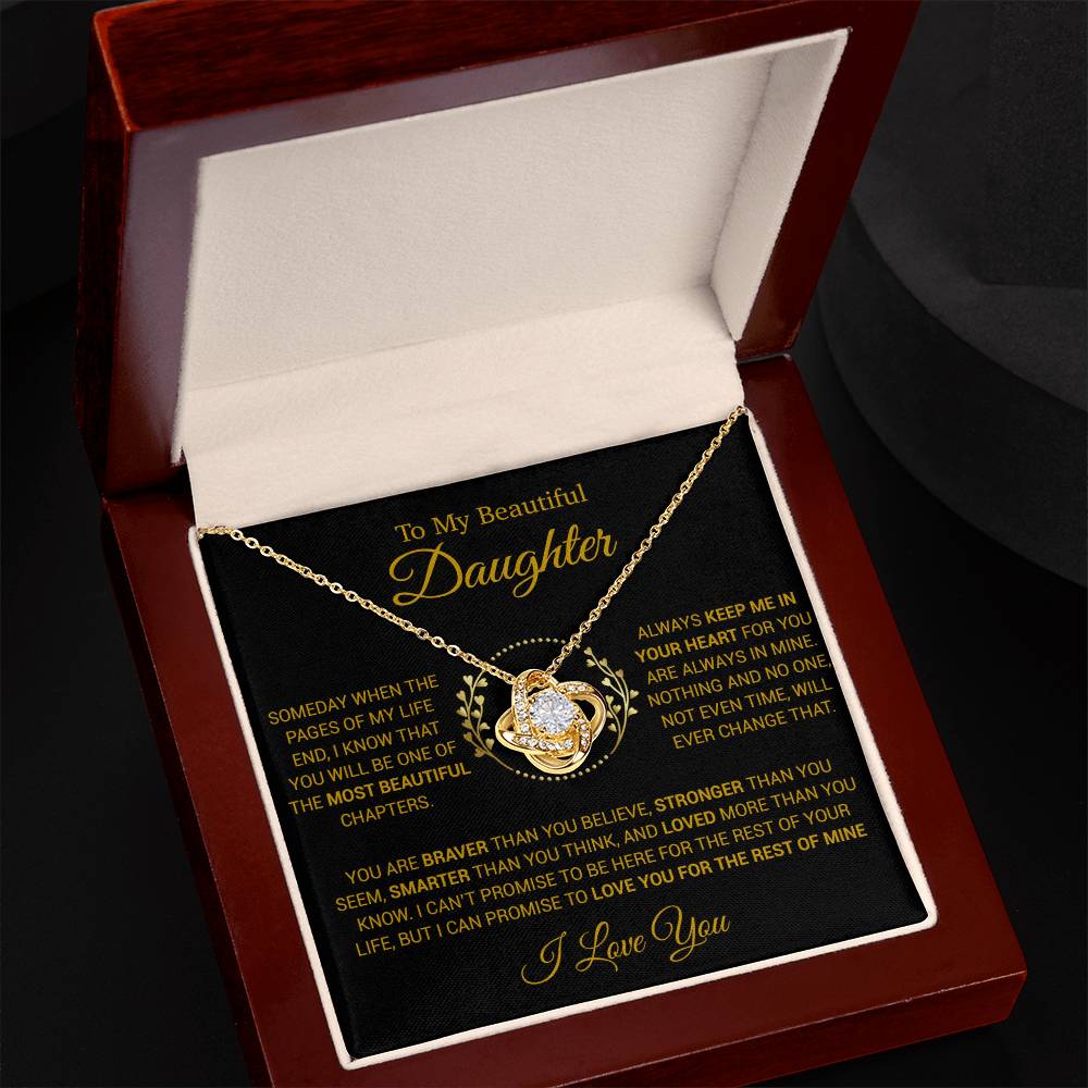 To My Daughter Necklace, Gift for Daughter from Dad, Daughter Father Necklace 15_12_Gold