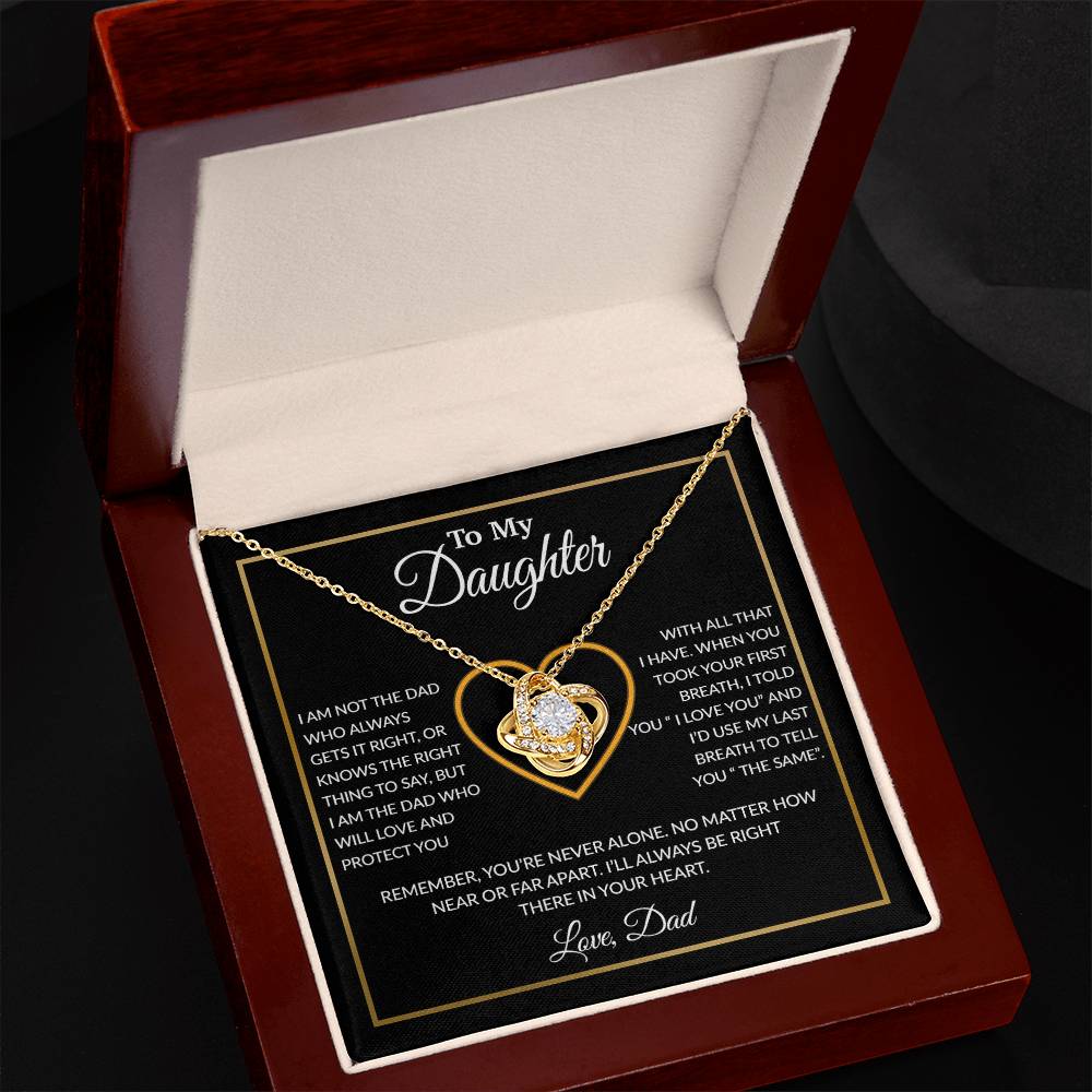 To My Daughter Necklace, Gift For Daughter From Dad, Daughter Father Necklace 13_1_Black