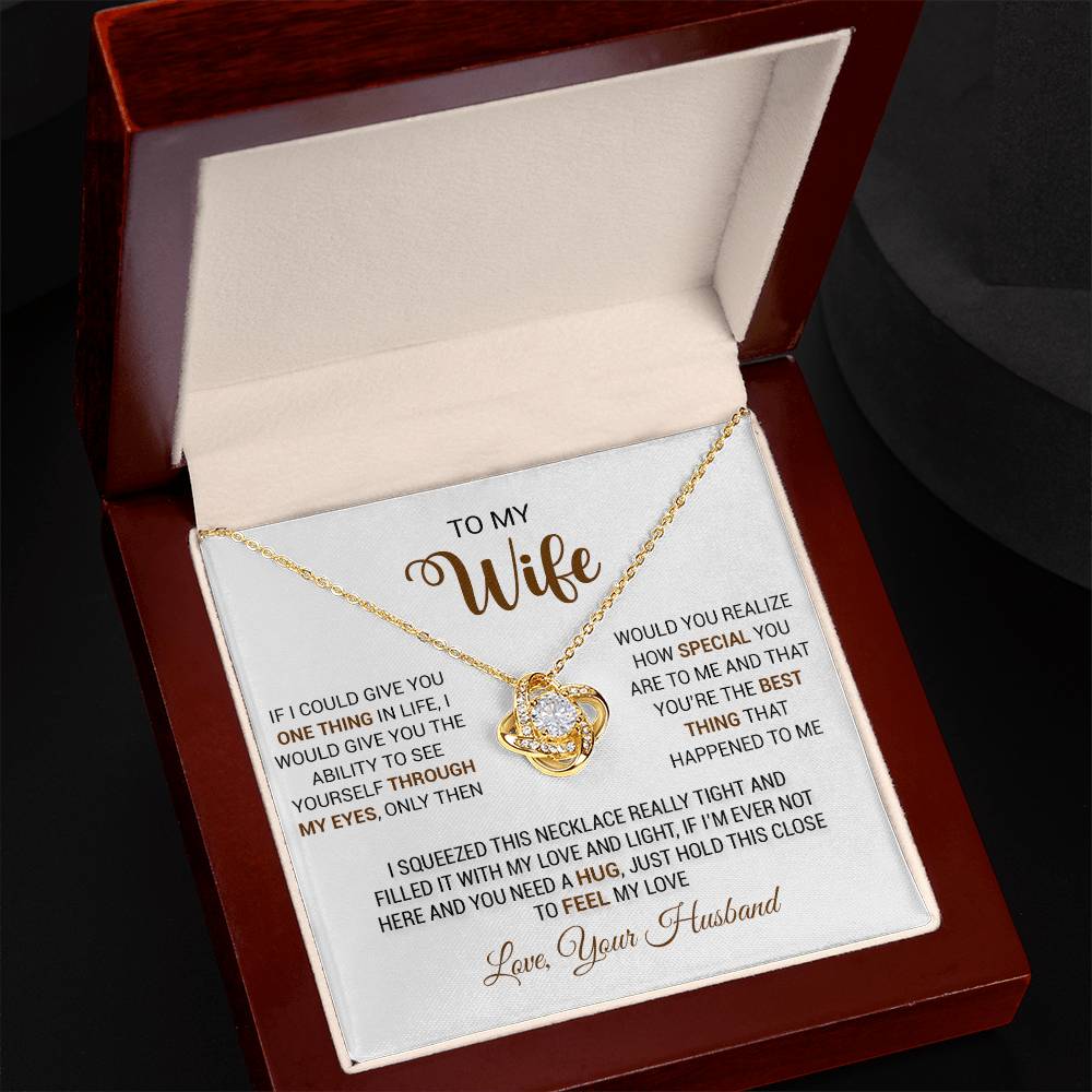 To My Wife Necklace, Gift For Wife, Anniversary Gift For Wife, Christmas Gift 25_9_White